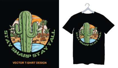 Arizona desert theme vintage t-shirt design. generative ai