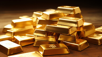 gold bars on black background