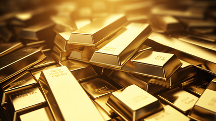 gold bars stacked