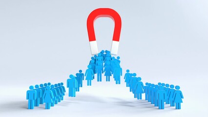 Magnets attracting customers, Business Lead ideas, Business team building, Recruiting people to join the team