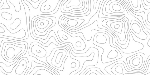 Topographic map and landscape terrain texture grid. Abstract lines background. Contour maps. Vector illustration. black and white topographic contours lines of mountains.	
