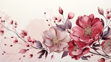 Fototapeta na wymiar flower watercolor