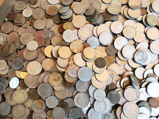 Metal round old rare Turkish money coins