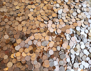 Metal round old rare Turkish money coins
