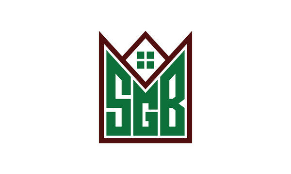 SGB initial letter builders real estate logo design vector. construction, housing, home marker, property, building, apartment, flat, compartment, business, corporate, house rent, rental, commercial