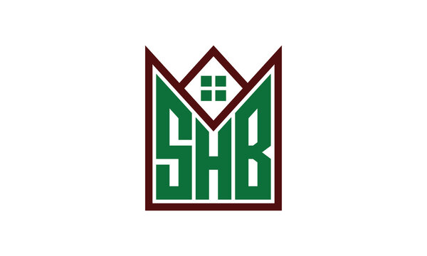 SHB initial letter builders real estate logo design vector. construction, housing, home marker, property, building, apartment, flat, compartment, business, corporate, house rent, rental, commercial