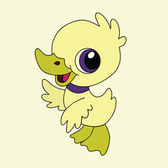 coloring pages cute little duckling