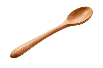 Wooden Spoon on White Background. On a Clear PNG or White Background.