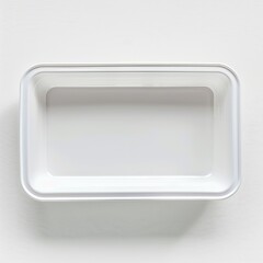 White Square Plate on White Background