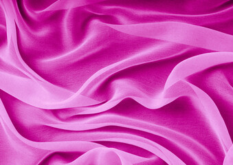 Obraz premium Red cloth pattern close view, textile material background