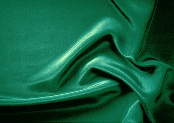 Green cloth pattern close view, textile material background