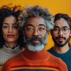 Group of People Wearing Glasses and Sweaters