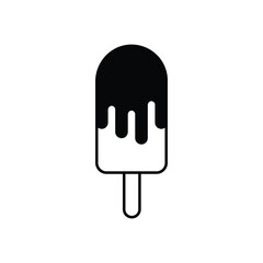 Black Solid  Ice Cream vector icon