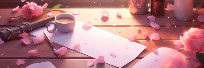 love letters or messages to their loved ones, expressing their affection and appreciation on...