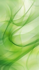 abstract art with smooth green wavy lines on a gentle gradient wallpaper background design