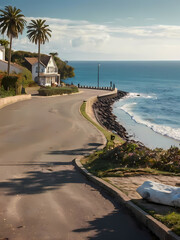 strada con vista sul mare