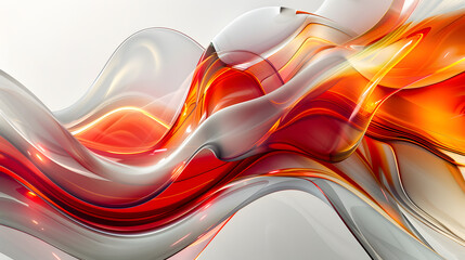 3D render of red abstract background