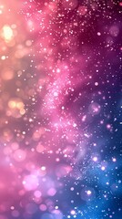 Abstract Colorful Bokeh Background, Vibrant Pink and Blue Hues, Festive Atmosphere