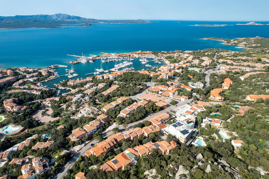 Veduta aerea di Porto Rotondo, Sardegna