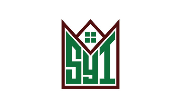 SYI initial letter builders real estate logo design vector. construction, housing, home marker, property, building, apartment, flat, compartment, business, corporate, house rent, rental, commercial