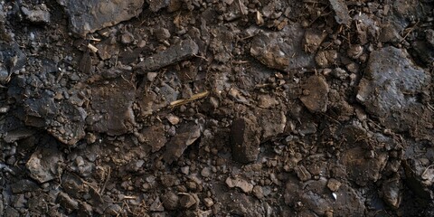 Fototapeta premium Rich Organic Soil Texture Close-Up