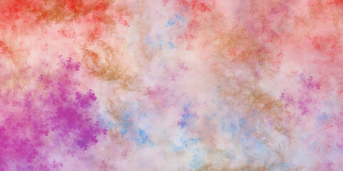 Abstract fractal fantasy light red, pink shades watercolor background. Watercolor pastel background Hand drawn oil painting. Smooth light pink abstract watercolor painted design with cosmic effect.