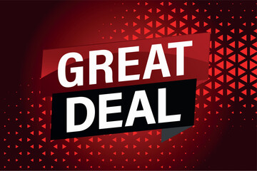 great deal poster banner graphic design icon logo sign symbol social media website coupon

