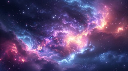 Abstract galaxy with stars and space dust in the universe background - obrazy, fototapety, plakaty