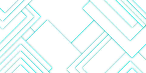 Abstract white and Blue vector blueprint background with modern design. Vector futuristic digital landscape with lines. Linear square diamond shape and rectangle with lines pattern business background