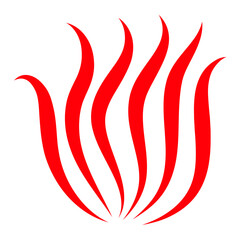 The red smoke icon indicates heat