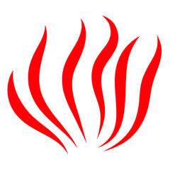The red smoke icon indicates heat
