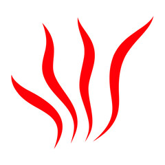 The red smoke icon indicates heat