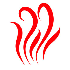 The red smoke icon indicates heat