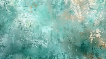 Textured Abstract Paint in Teal and White, Artistic Backdrop