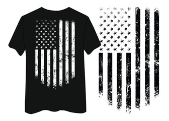 USA flag shirt on a white background