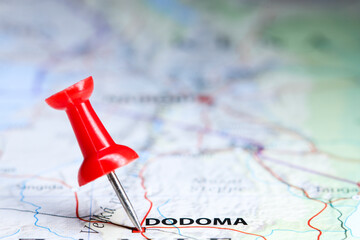 Dodoma , Tanzania pin on map