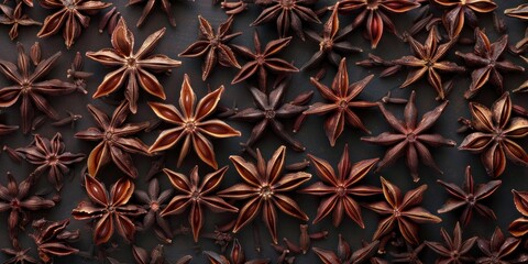 Organic Star Anise Spice Texture