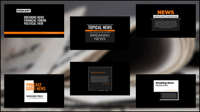 Titles News - Text animation for Breaking News from forms