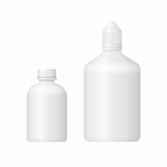 Dropper bottle. Cosmetic serum drop pipette mockup. Glass bottle, eyedropper essence package, 3d vector. Collagen essence treatment medical vial. Face beauty essential aroma jar. Skin care