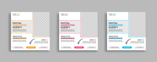 corporate digital marketing agency social media post layout