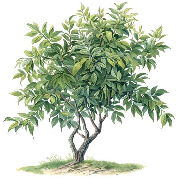 Lush and leafy neem tree a natural village pharmacy and herbal healer in a serene countryside landscape