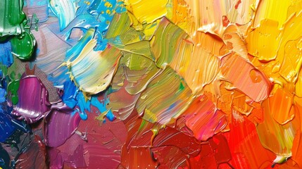 Abstract oil paint background. Oil paints on canvas. Multicolored background. 