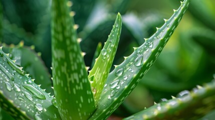 Aloe Vera gel plant, Aloe Vera fresh leaves