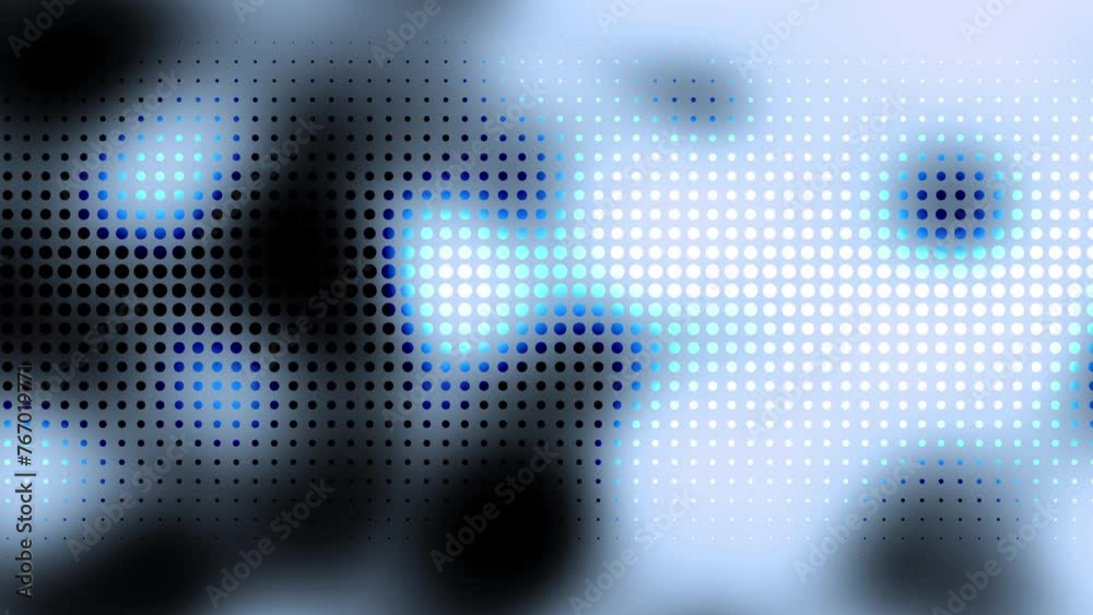 Aufkleber Abstract background with glossy blue dots and blur background. Seamless looping motion design. Video animation Ultra HD 4K 3840x2160