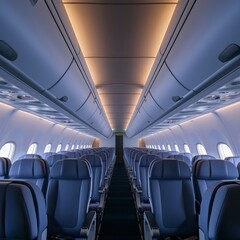Empty passenger seats in cabin of the Bus
