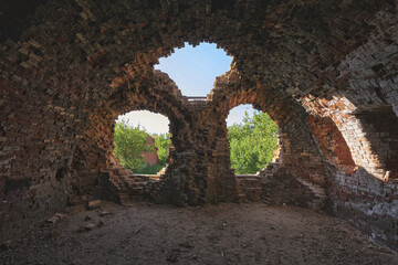 Ruined Babruysk fortress in Belarus