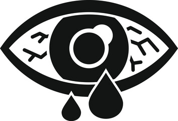 Allergic human eye icon simple vector. Gluten intolerance. Unhealthy product