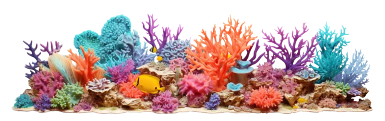 Gordijnen Colorful coral reef cut out © Yeti Studio