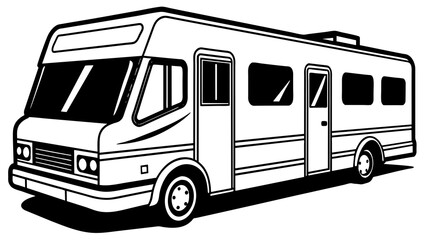 Explore the Freedom of RV Adventures with Our Recreational Vehicle Vector Illustrations