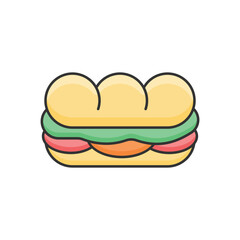 Color Line  Burger King vector icon